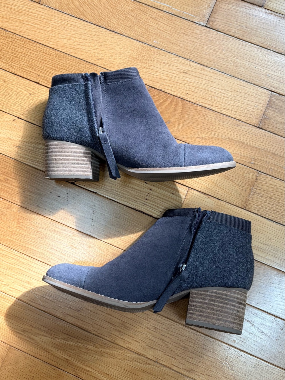 Dark grey Tom’s booties - like new!